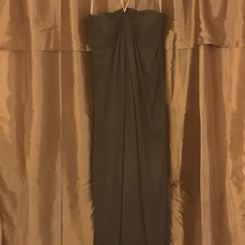 Strapless Grey Shimmer